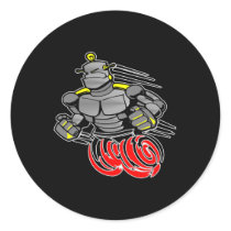 Black Robot Dude Cartoon stickers by WhiteTiger_LLC Black Robot Dude Cartoon stickers