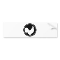 black rooster icon bumper stickers