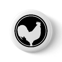 black rooster icon buttons