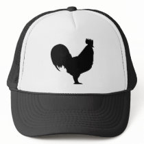 black rooster icon hats