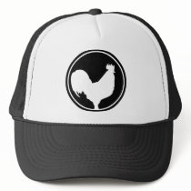 black rooster icon hats