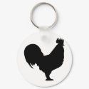 black rooster icon keychains