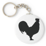 black rooster icon keychains