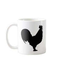 black rooster icon mugs