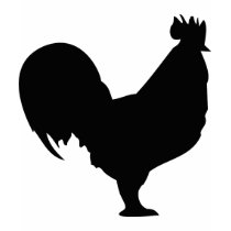 black rooster icon t-shirts
