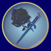 Black Rose and Dagger Plate plates