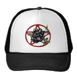 Black Rose and Pentagram Trucker Hats
