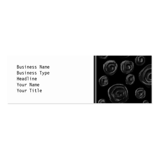 Black Rose Pattern Design. Business Card