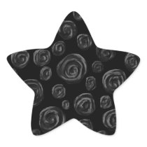 Black Rose Pattern Design. Sticker