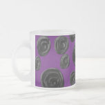 Black Rose Pattern on Dark Purple. Coffee Mug