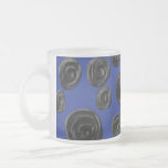 Black Rose Pattern, on Deep Blue. Mug