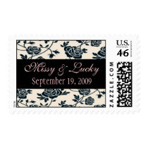 Black Rose Postage Stamp