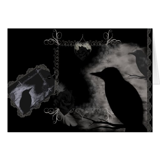 Black Roses and Ravens Card