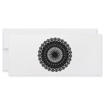 Black Round Lace Style Pattern. Personalized Rack Card