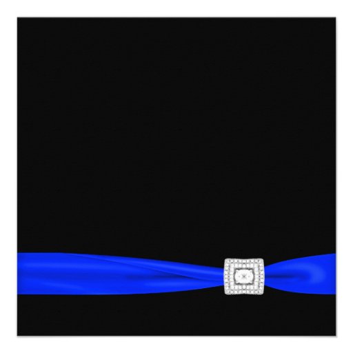 Black Royal Blue All Occasion Invitation Template