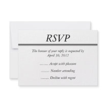 Black RSVP Card Custom Invitations