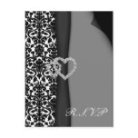 Black RSVP cards Post Card