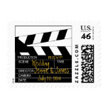 Black RSVP Movie Theme Wedding Postage