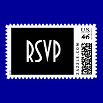 Black RSVP Postage stamps