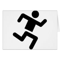 black runner athletics sprinter run cards