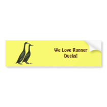 Black Runner Ducks Bumper Stickers