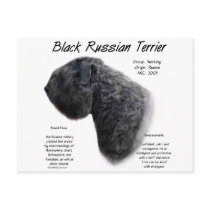 Black Russian Terrier History Design Postcards