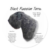 Black Russian Terrier History Design stickers