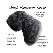 Black Russian Terrier History Design t-shirts