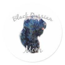 Black Russian Terrier Mom 2 stickers