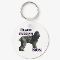 Black Russian Terrier Mom 4  - Keychain
