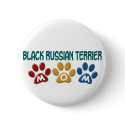 BLACK RUSSIAN TERRIER MOM Paw Print buttons