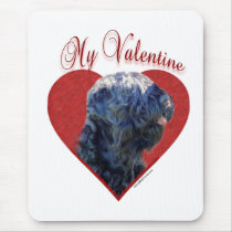 Black Russian Terrier My Valentine Mouse Pads