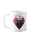 Black Russian Terrier My Valentine mugs by GreyWolfCreation Black Russian Terrier My Valentine mugs