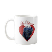 Black Russian Terrier My Valentine mugs by GreyWolfCreation Black Russian Terrier My Valentine mugs
