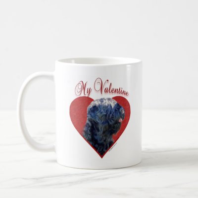 Black Russian Terrier My Valentine Mugs by GreyWolfCreation