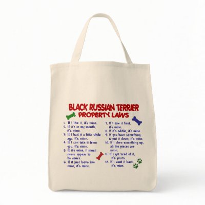 BLACK RUSSIAN TERRIER PL2 TOTE BAGS by poochloverstuff