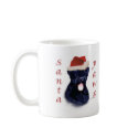 Black Russian Terrier Santa Paws mugs by GreyWolfCreation Black Russian Terrier Santa Paws mugs