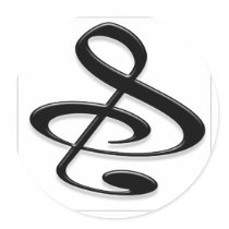 Black S Music Note stickers