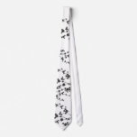 Black Sakuras Oriental Flower Zen Custom Gift Tie ties