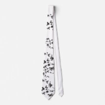 Black Sakuras Oriental Flower Zen Custom Gift Tie by fat_fa_tin Black Sakuras Oriental Flower Zen Custom Gift Tie