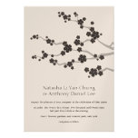 Black Sakuras Oriental Zen Wedding Invitation
