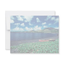 Black sand beach custom invitations