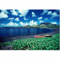 Black sand beach acrylic cut out