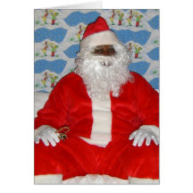 Black Santa Card