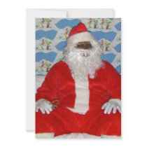 Black Santa Personalized Announcements