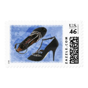 Black Satin and Crystal Dragonfly Pumps stamp