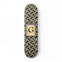 Black Satin & Gold skateboard