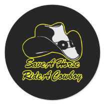 Black Save Horse Ride Cowboy stickers by WhiteTiger_LLC Black Save Horse Ride Cowboy stickers
