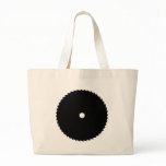 black saw blade icon tote bag