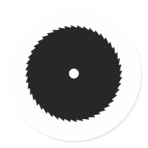black saw blade icon stickers